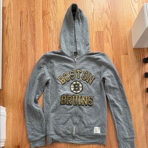 “Original Retro” Gray Boston Bruins Zip Up Hoodie